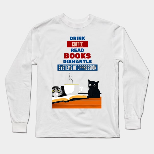 coffee and book Long Sleeve T-Shirt by Cheeky BB